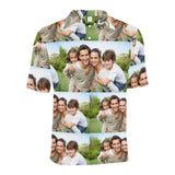 Custom Photo All Over Print Polo Shirt Personalized Simple Men's Golf Shirt For Boyfriend And Father Gift
