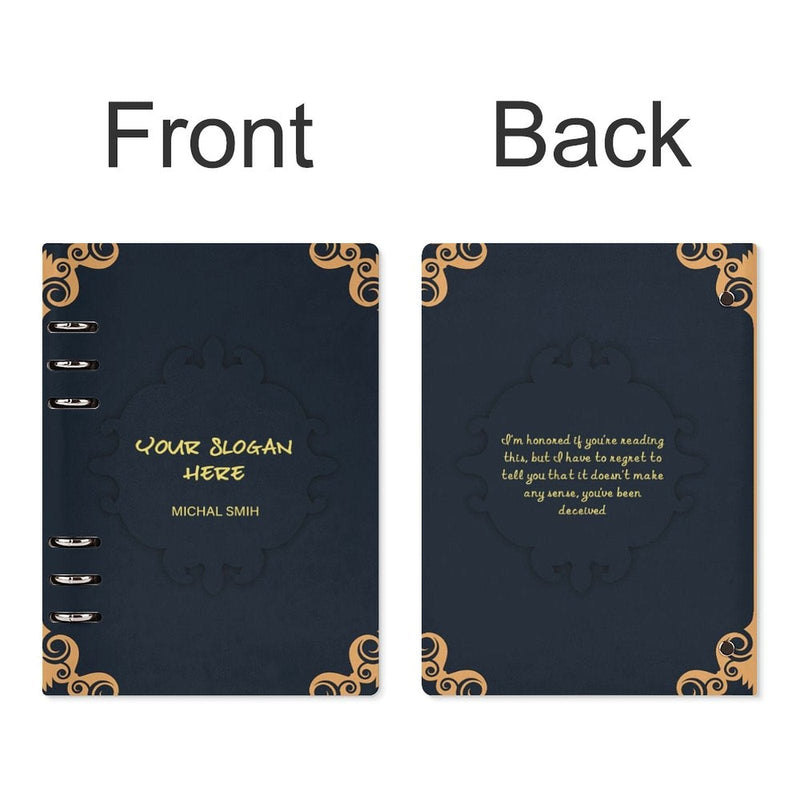 Custom Name & Text Exquisite Loose-leaf Notebook