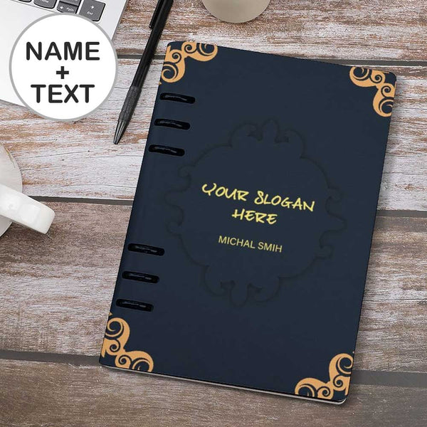 Custom Name & Text Exquisite Loose-leaf Notebook