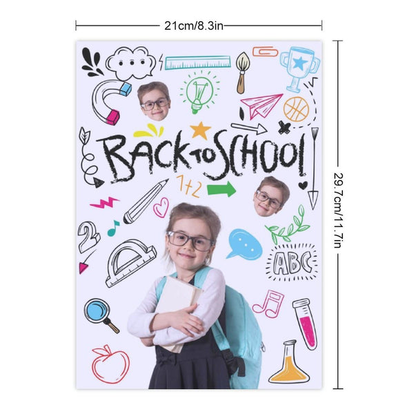Custom Photo Toys Trophy Back To School Removable Adhesive Stickers