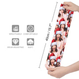 Custom Seamless Face Red Hat Sublimated Crew Socks Personalized Funny Photo Socks Gift for Christmas