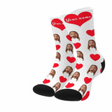 Happy Mother's Day | Sublimated Crew Socks Custom Mom's Face&Name