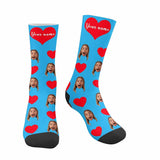Happy Mother's Day | Sublimated Crew Socks Custom Mom's Face&Name