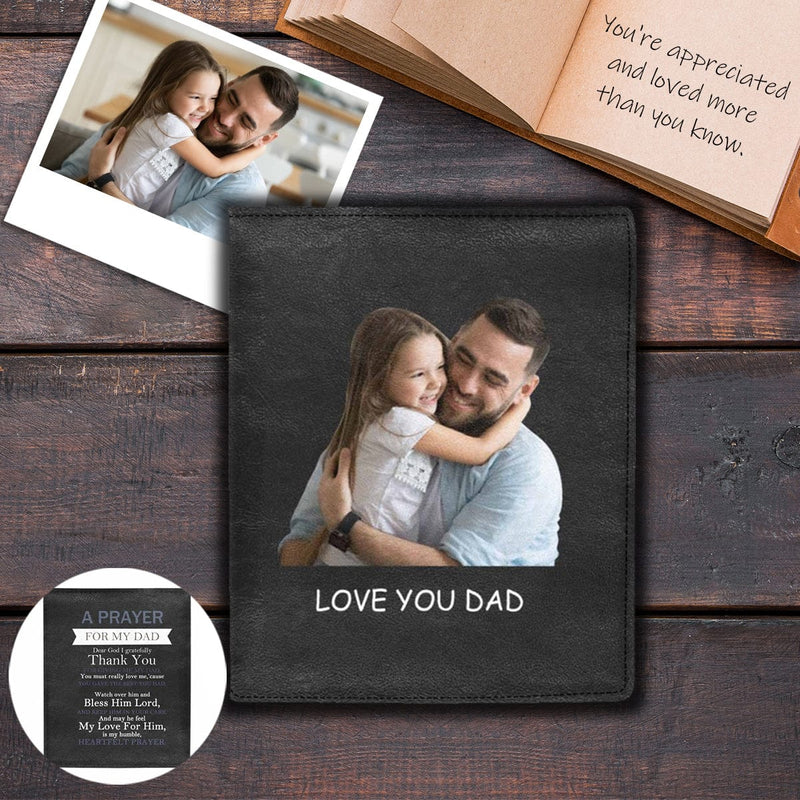 Custom Photo Wallet Letter To Father Personalized Engraved Wallet
