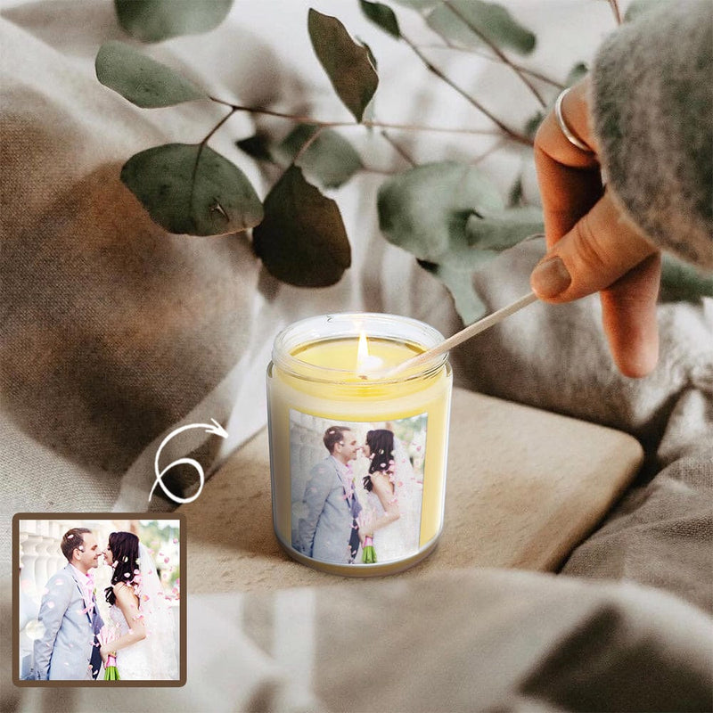 Personalized Sweet Photo Candles Customize Your Own Photo Candle Romantic Holiday Gift