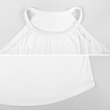 Women's Design Face Top Tie Dye Halterneck Strapless Print Vest Shirt