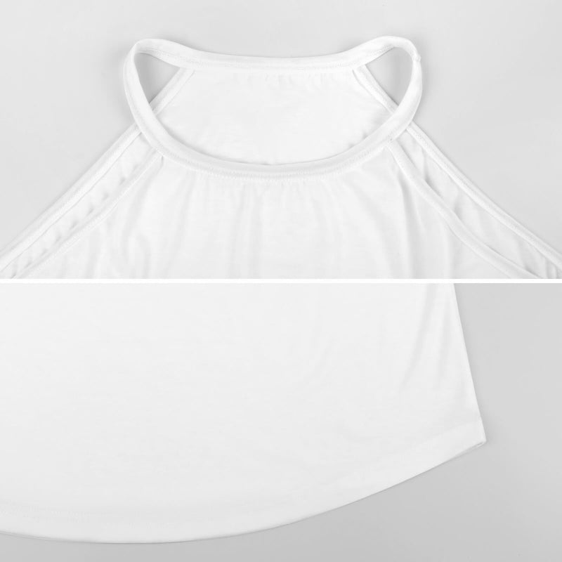 Women's Design Face Top Tie Dye Halterneck Strapless Print Vest Shirt