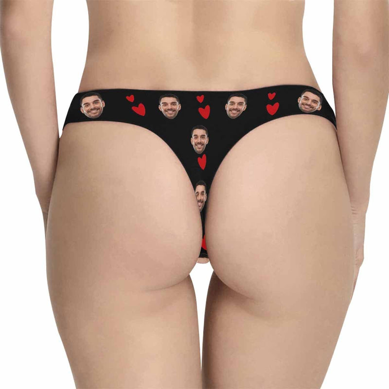 Custom Face Underwear for Her Personalized Lollipop It's Mine Women's Lingerie Classic Thongs Valentines Day