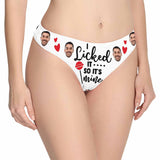 Custom Face Underwear for Her Personalized Lollipop It's Mine Women's Lingerie Classic Thongs Valentines Day